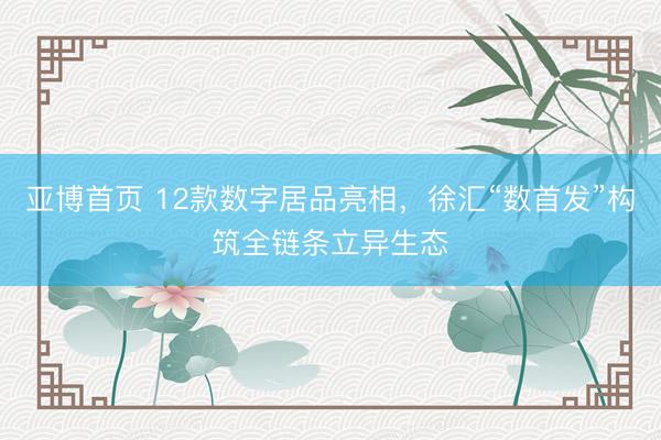 亚博首页 12款数字居品亮相，徐汇“数首发”构筑全链条立异生态