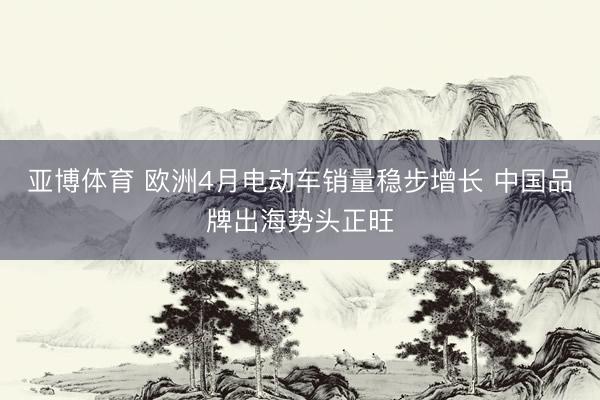 亚博体育 欧洲4月电动车销量稳步增长 中国品牌出海势头正旺