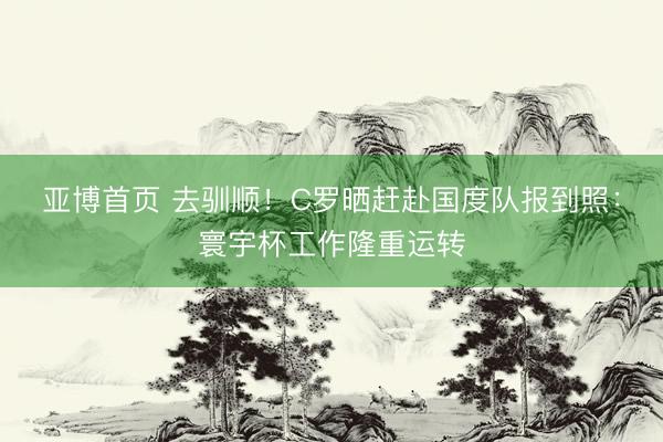 亚博首页 去驯顺！C罗晒赶赴国度队报到照：寰宇杯工作隆重运转